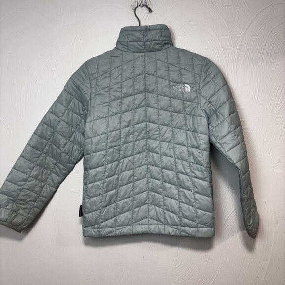 The North Face Thermoball Eco Jacket Light Blue Quilted Puffer Long Sleeve Girls - Picture 8 of 8